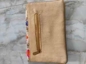 Embroidered Floral Clutch