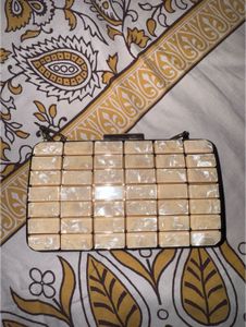 Unused  Vintage Mother-of-Pearl Clutch