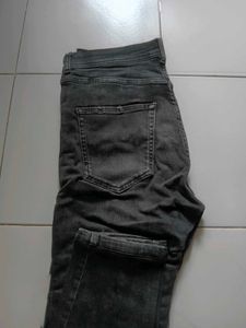 Jeans Grey Washed Denim