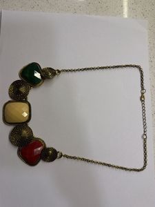 Boho Gemstone Statement Necklace