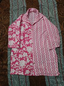 Pink Floral &amp; Zigzag Button-Down Shirt