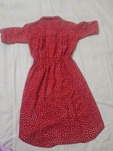 Chic Red Polka Dot Dress