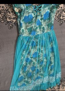 Beautiful Purple Embroidered Gown