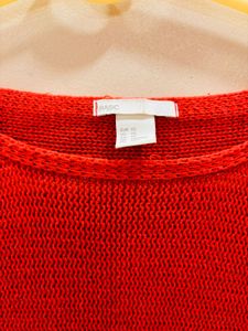 H&amp;M Orange Dolman Sleeve Knit Top