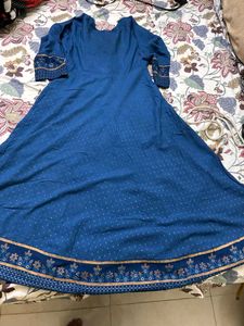 Royal Blue Embroidered Kurta Set