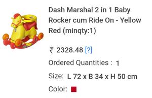 DASH MARCEL 2IN 1baby rocker cum ride one