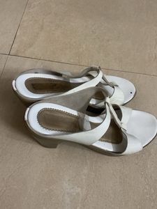 White Wedge Sandals