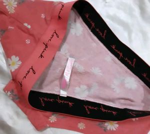 Pink Daisy Print Briefs