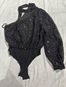 Sparkly Black Bodysuit