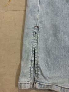 blue wash straight Jeans