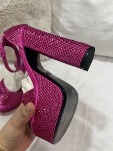 PRADA Sparkling Platform Heels
