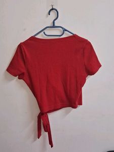 Red Wrap Top