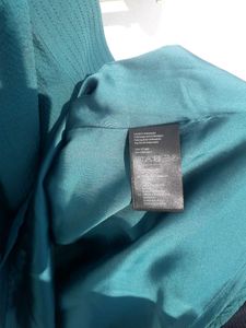 H&amp;M Teal Sheer Midi Dress