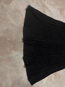 classic elegant black pleated Knit Skirt