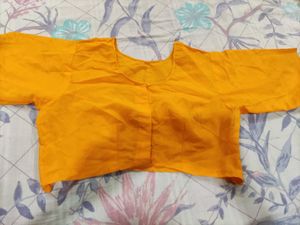 Vibrant Yellow Ethnic Blouse pack of 5