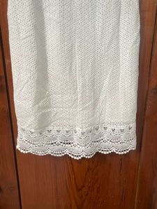 White Lace Sleeveless Dress