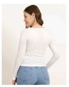 Elegant White Long Sleeve Top