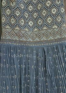 greyish blue ethnic gown