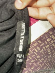 Pretty Little Thing Black Spaghetti Strap Crop Top
