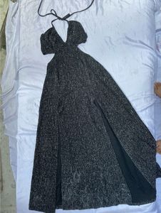 Sparkly Halter Neck Maxi Dress