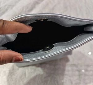 Clinique Silver Fold Over Pouch