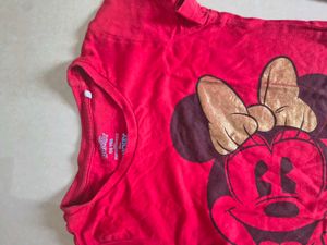 Cute Denim Dress &amp; Minnie Mouse Top