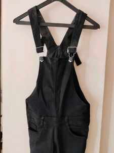 Black Denim Overalls