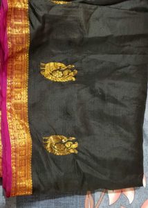 vintage black saree