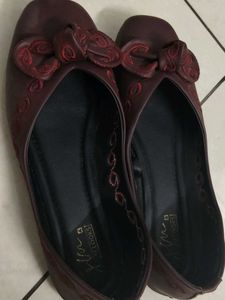 Women's Burgundy Ballet Flats | Beautiful