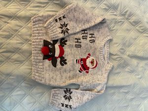 Cute Santa &amp; Reindeer Christmas Sweater