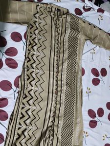 Stylish Beige Printed Kurta