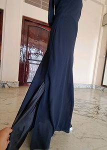 Party Gown with back cowl neck and slits on both s