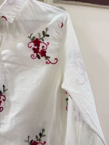 Embroidered White Shirt