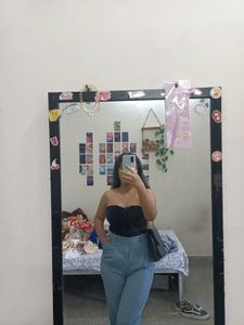 Stylish Light Blue High-Waisted Pants