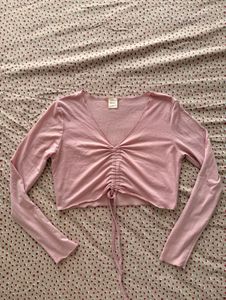 🩷🩷 Pink Ruched Long Sleeve Top