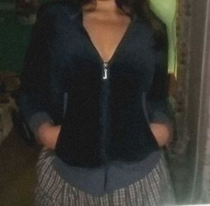 Juicy Couture Velour Zip-Up Hoodie