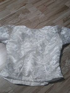 Elegant White Embroidered Blouse