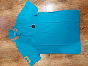 FLYING MACHINE Men's Blue Polo Tshirt