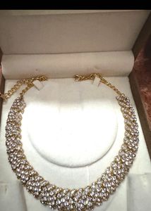 Artificial Diamond Sparkling Crystal Statement Nec