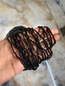 Black Beaded Statement Necklace