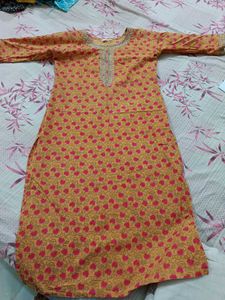 Heart Print Kurta+ green kurta set