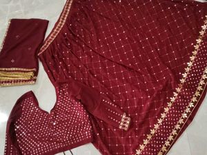 Maroon Lehenga Choli Set