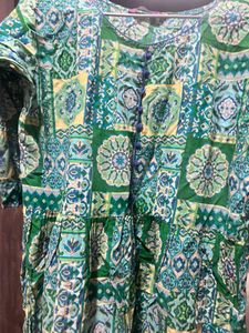 Green Bohemian Print Kurta