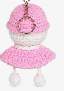 Cute Crocheted Doll Keychain