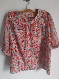 Bohemian Paisley Print Blouse