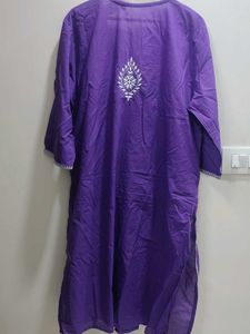 Elegant Purple Embroidered Kurta