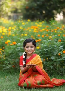 Adorable Kids Jamdani Saree