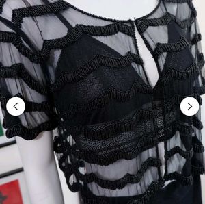 ROMAN Black Beaded Bolero Jacket