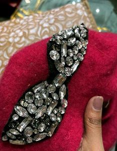 Red Beret with Jeweled Bow