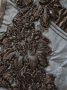 Embellished Blue Sleeveless Kurta